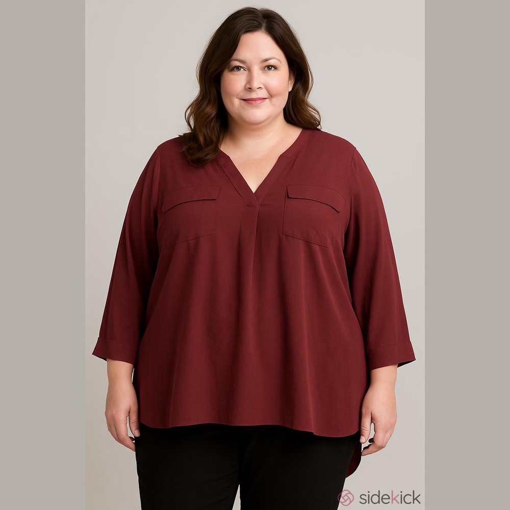 Torrid Women’s Red Relaxed Boxy Blouse Size: 3